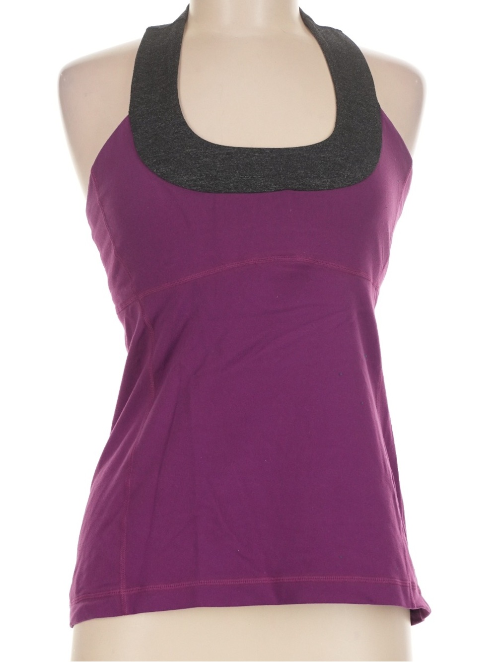 Lululemon Scoop Neck Racerback Tank Top Size 4 Purple Gray Athletic - Picture 2 of 10